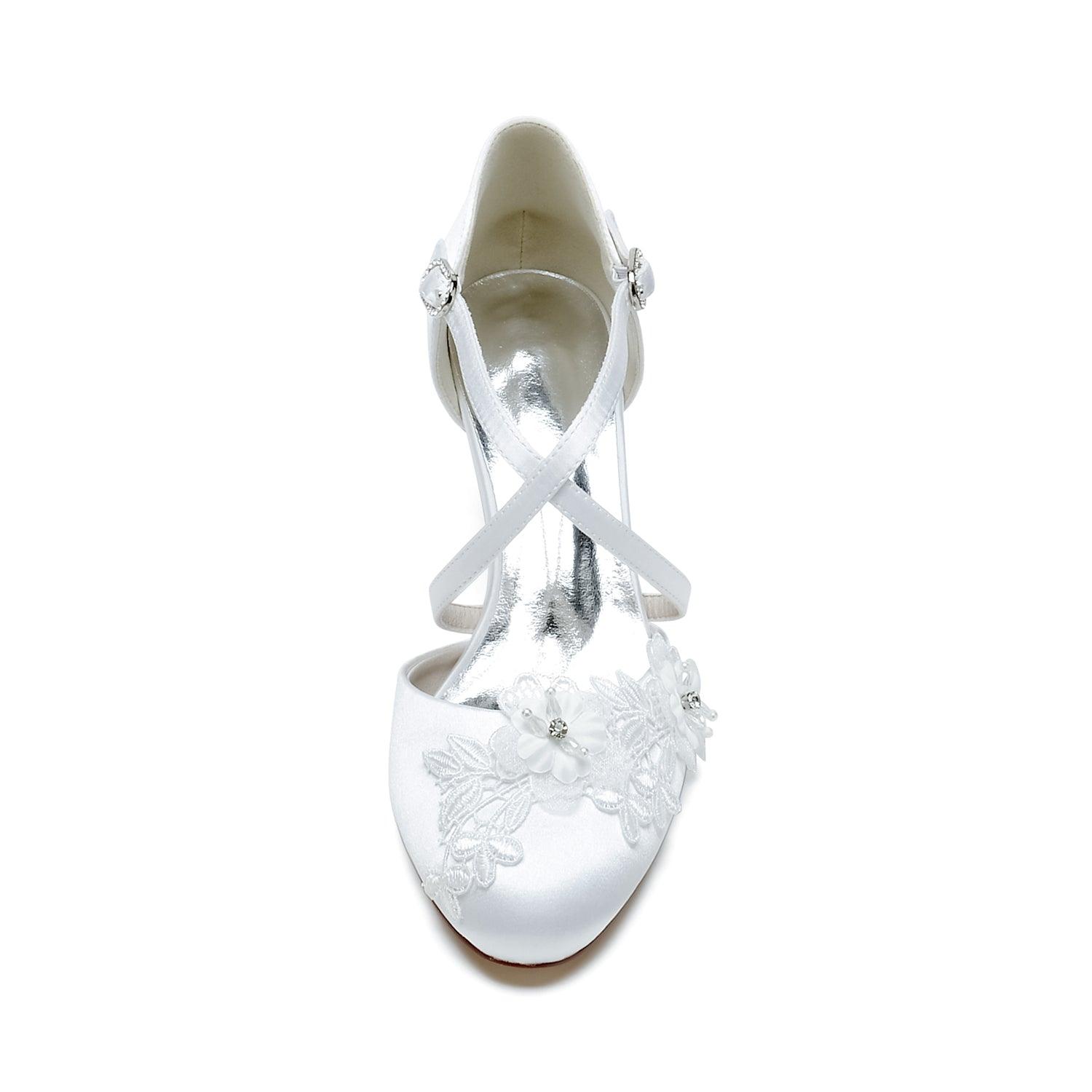 Chunky Heel 6cm Silk-Like Shoes CK0415 - COCOMELODY