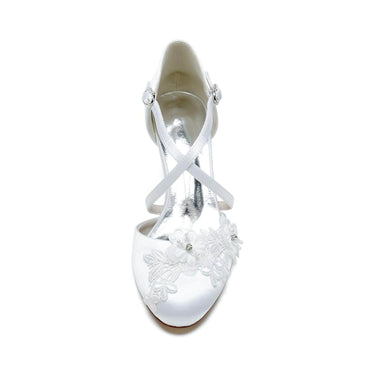 Chunky Heel 6cm Silk-Like Shoes CK0415 - COCOMELODY