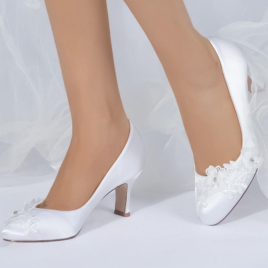 Chunky Heel 6cm Silk-Like Shoes CK0419 - COCOMELODY
