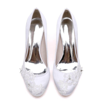 Chunky Heel 6cm Silk-Like Shoes CK0419 - COCOMELODY