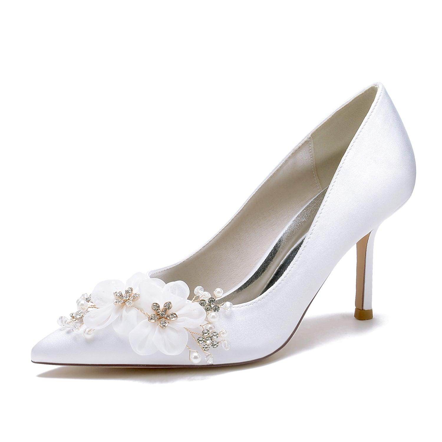 Stiletto Heel 8.5cm Silk-Like Shoes CK0433 - COCOMELODY