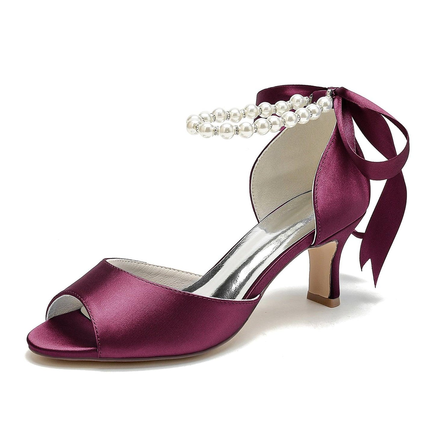Stiletto Heel 6.5cm Silk-Like Shoes CK0440 - COCOMELODY