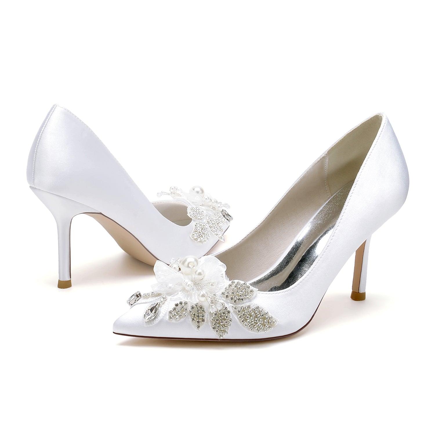 Stiletto Heel 8.5cm Silk-Like Shoes CK0441 - COCOMELODY