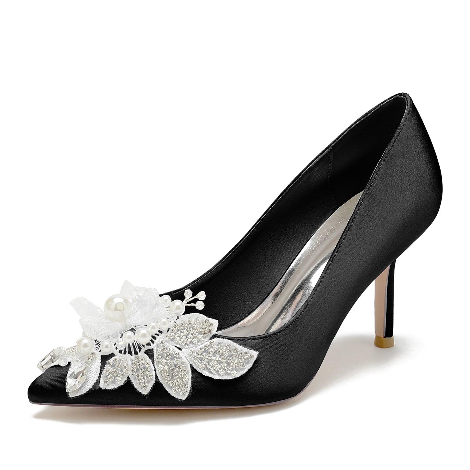 Stiletto Heel 8.5cm Silk-Like Shoes CK0441 - COCOMELODY