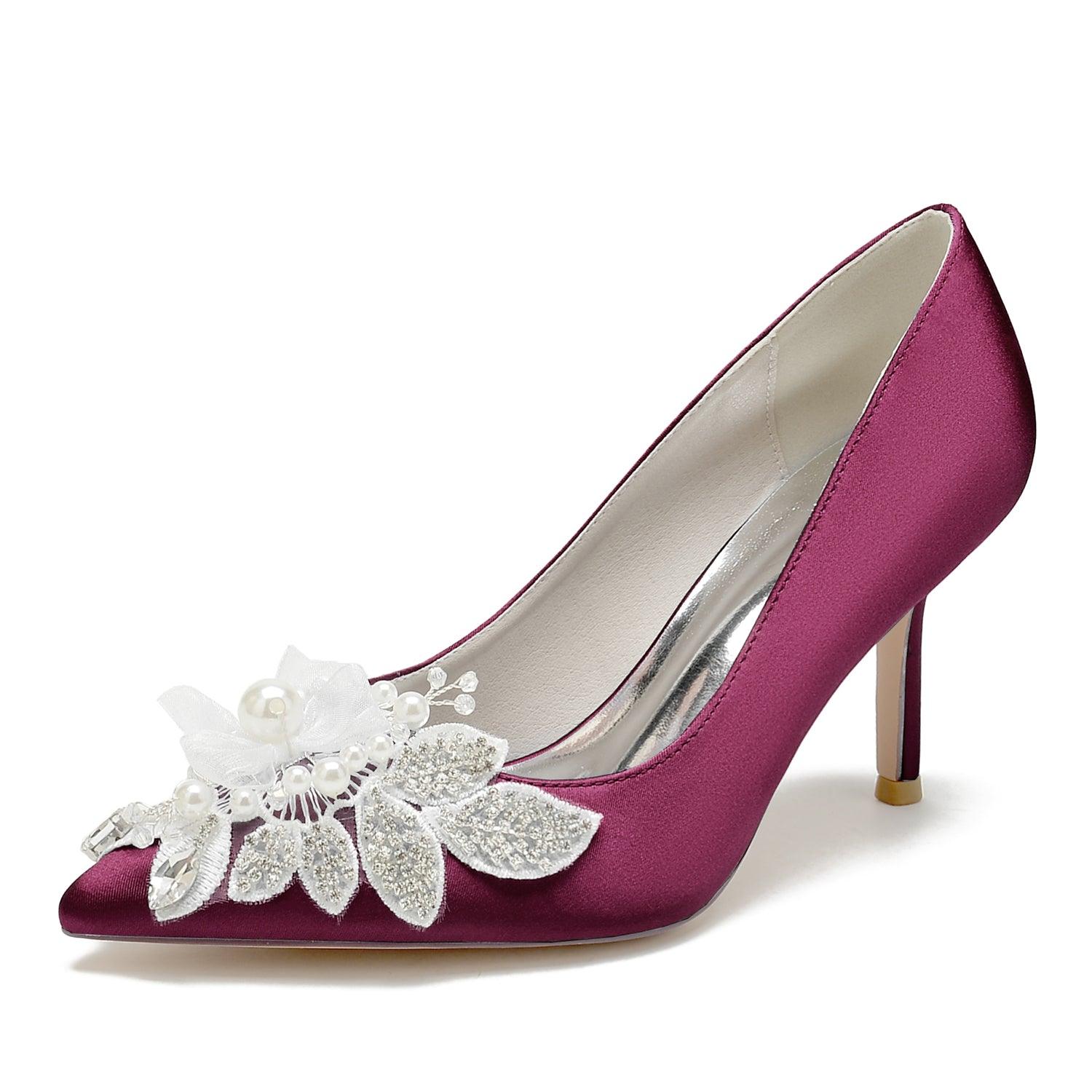 Stiletto Heel 8.5cm Silk-Like Shoes CK0441 - COCOMELODY