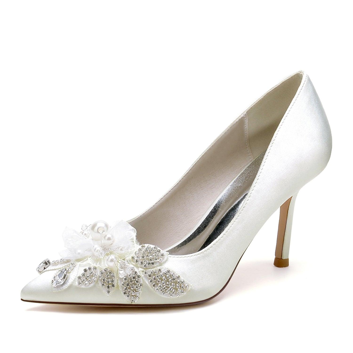 Stiletto Heel 8.5cm Silk-Like Shoes CK0441 - COCOMELODY