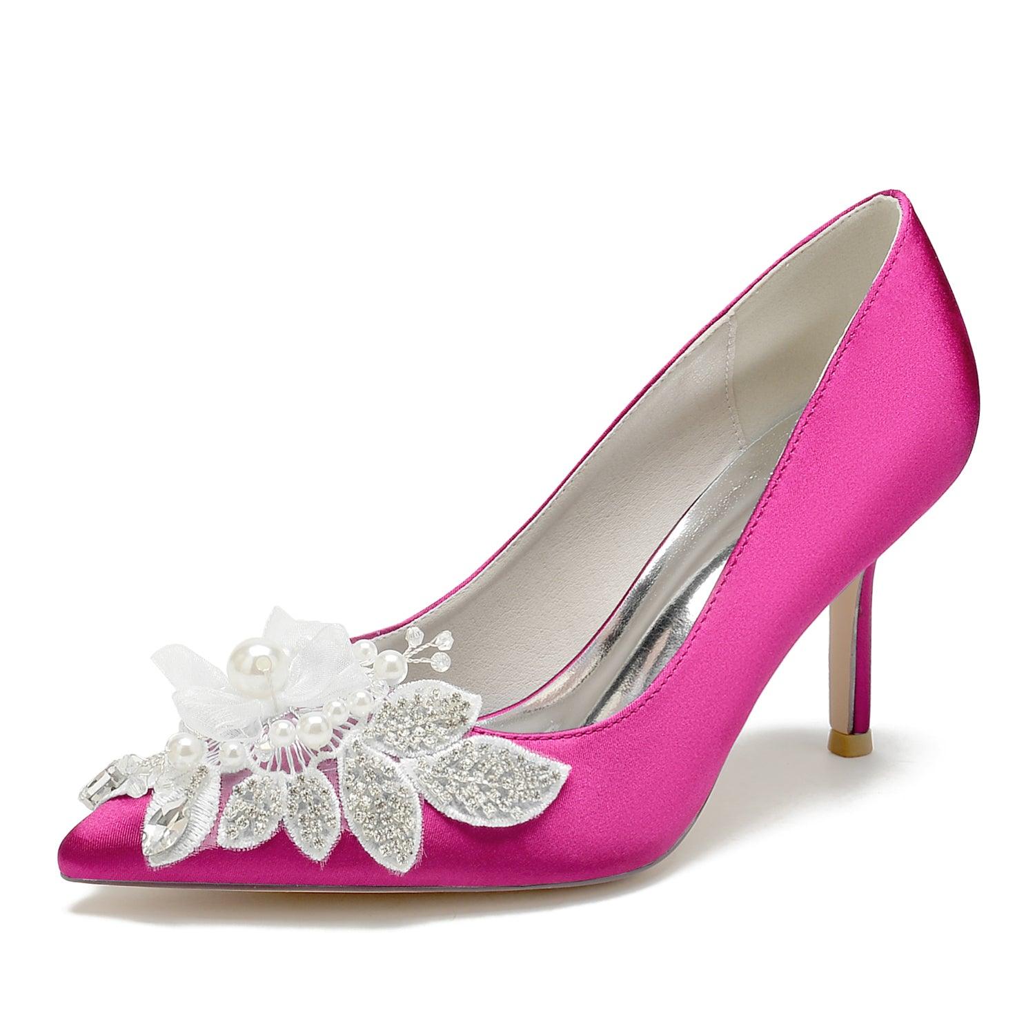 Stiletto Heel 8.5cm Silk-Like Shoes CK0441 - COCOMELODY