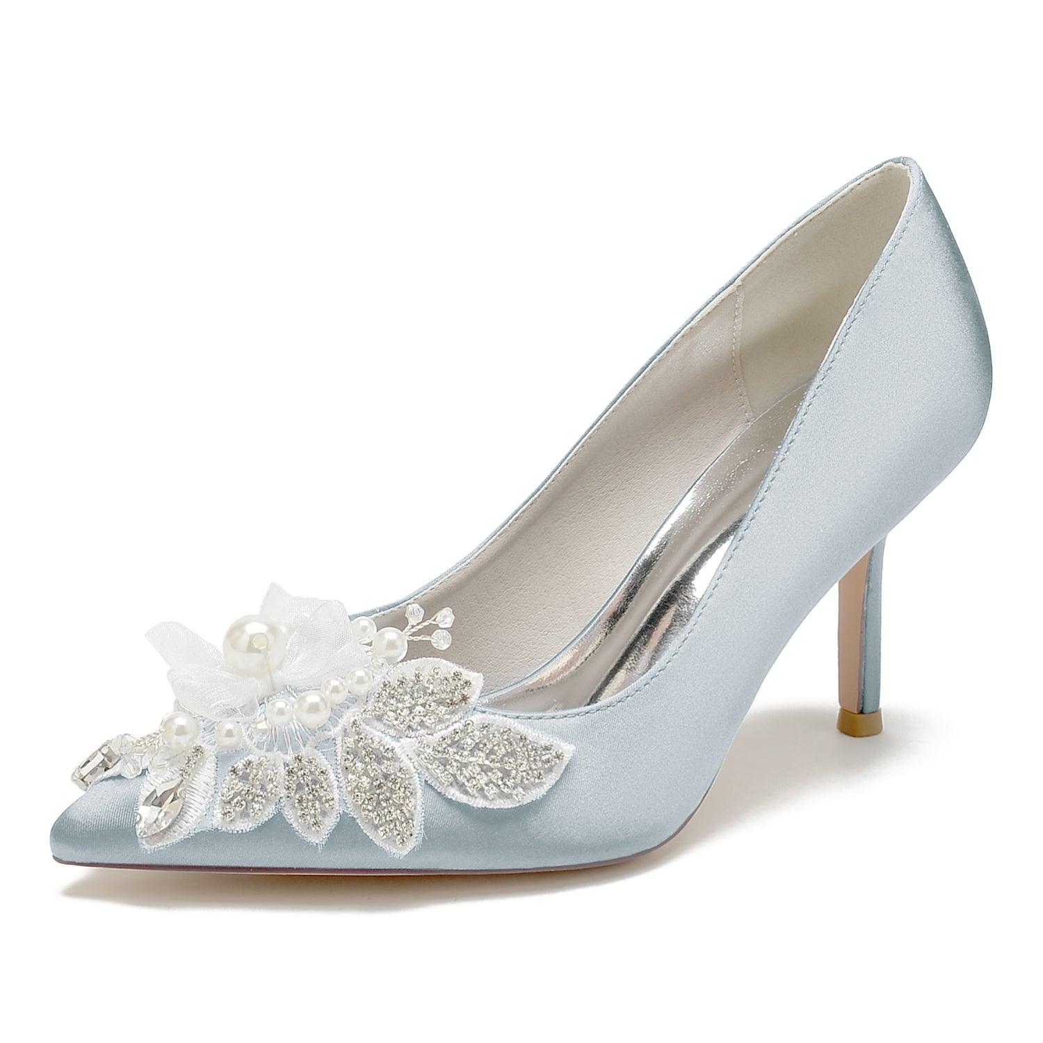Stiletto Heel 8.5cm Silk-Like Shoes CK0441 - COCOMELODY