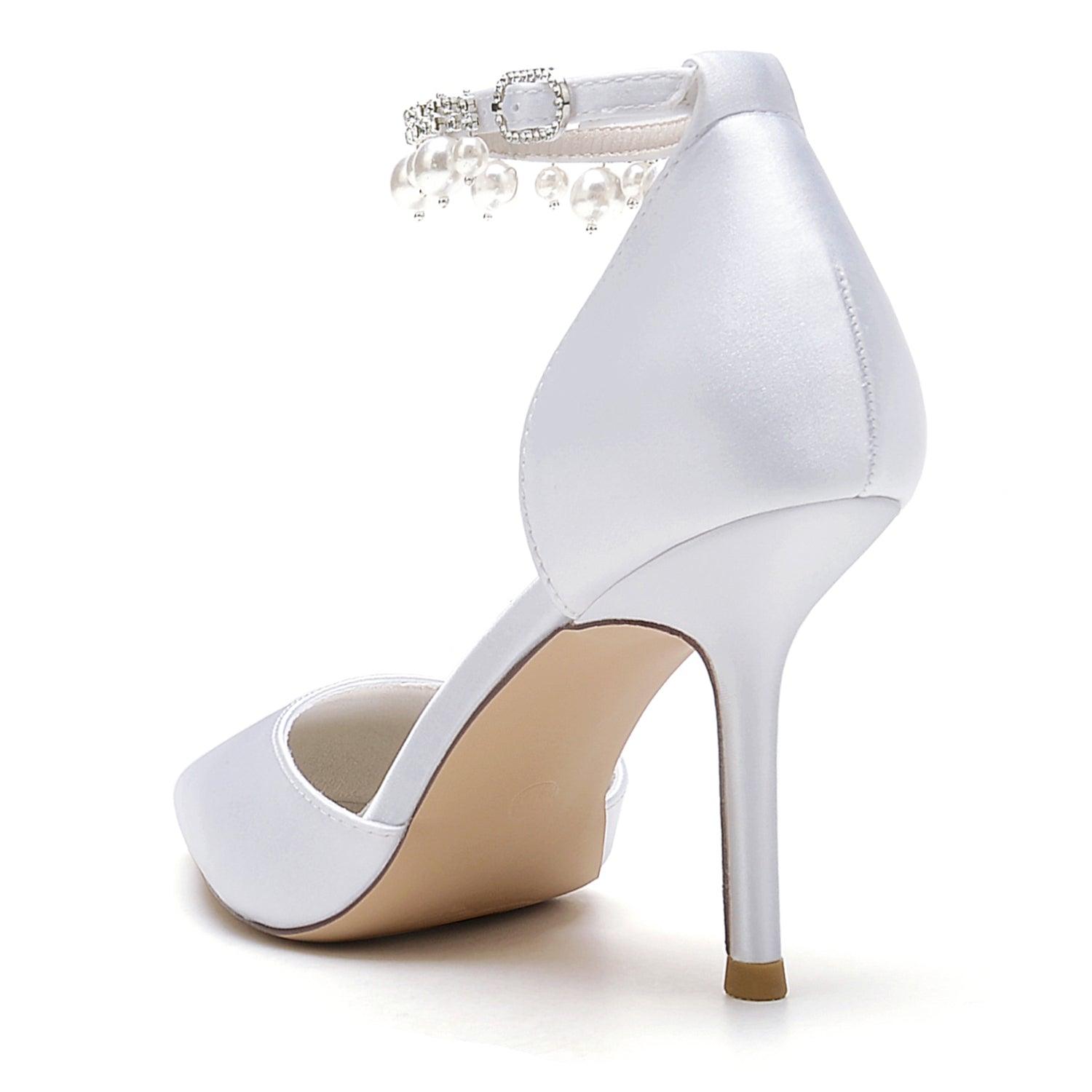 Stiletto Heel 8.5cm Silk-Like Shoes CK0442 - COCOMELODY