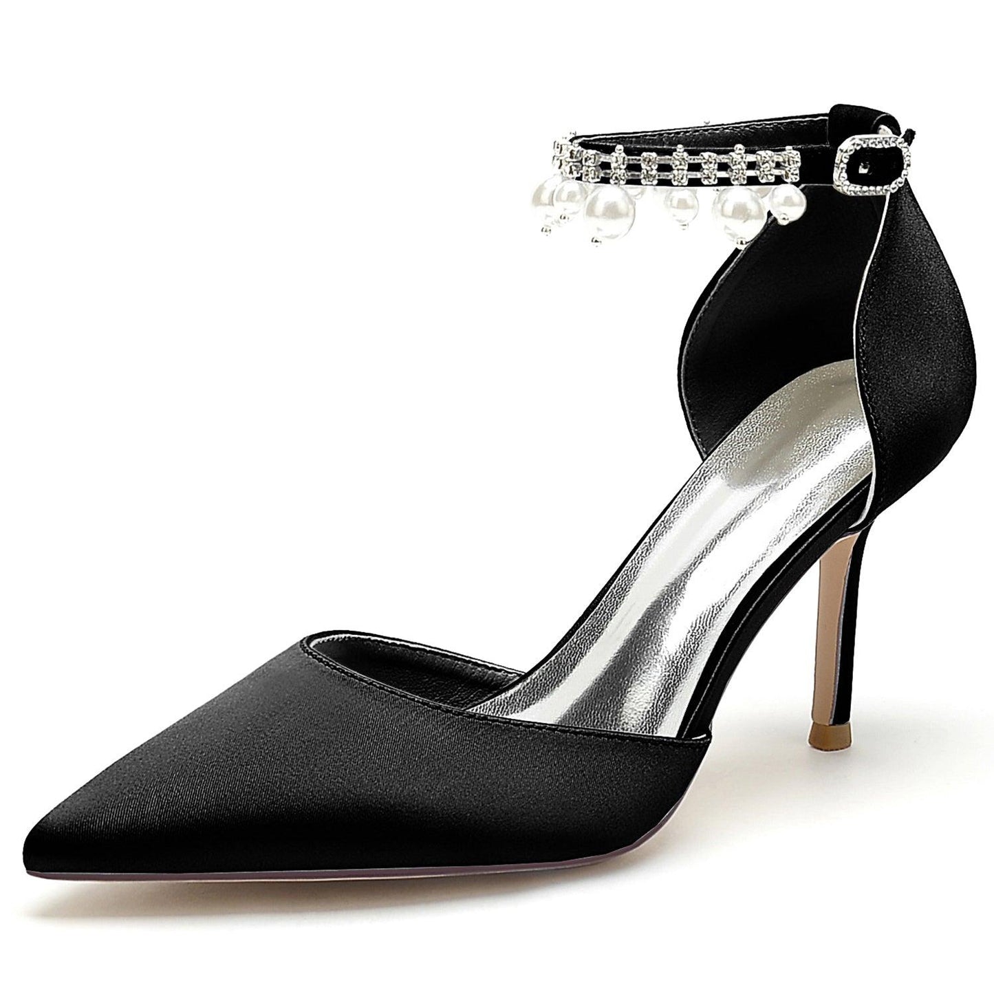 Stiletto Heel 8.5cm Silk-Like Shoes CK0442 - COCOMELODY