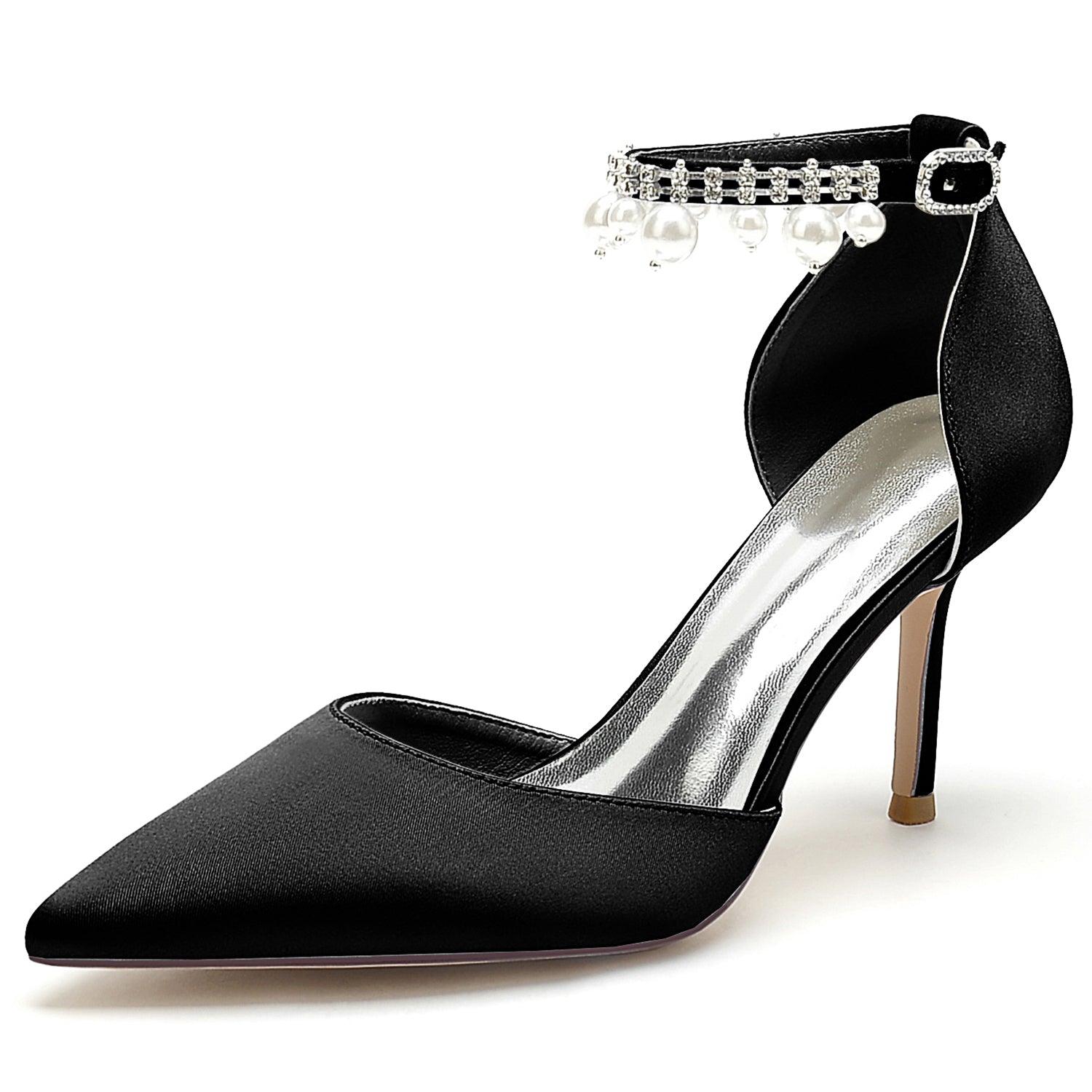Stiletto Heel 8.5cm Silk-Like Shoes CK0442 - COCOMELODY