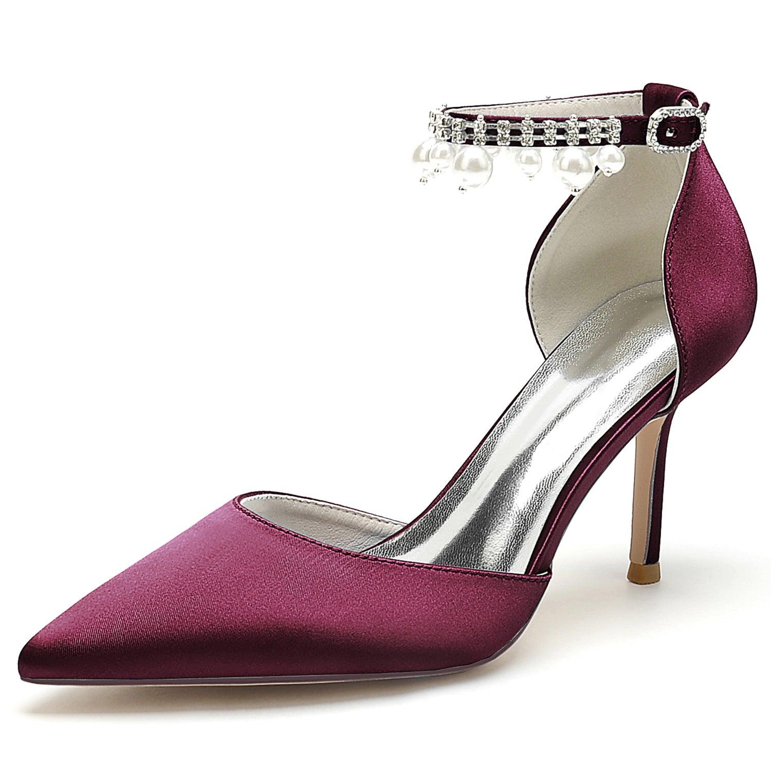 Stiletto Heel 8.5cm Silk-Like Shoes CK0442 - COCOMELODY