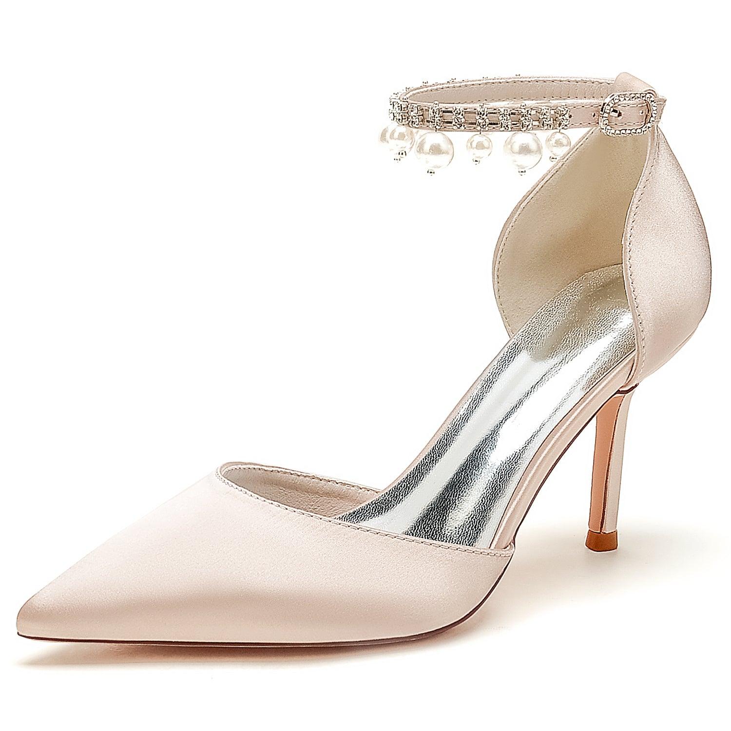 Stiletto Heel 8.5cm Silk-Like Shoes CK0442 - COCOMELODY