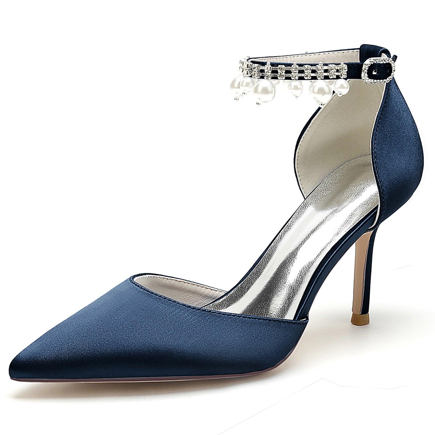 Stiletto Heel 8.5cm Silk-Like Shoes CK0442 - COCOMELODY