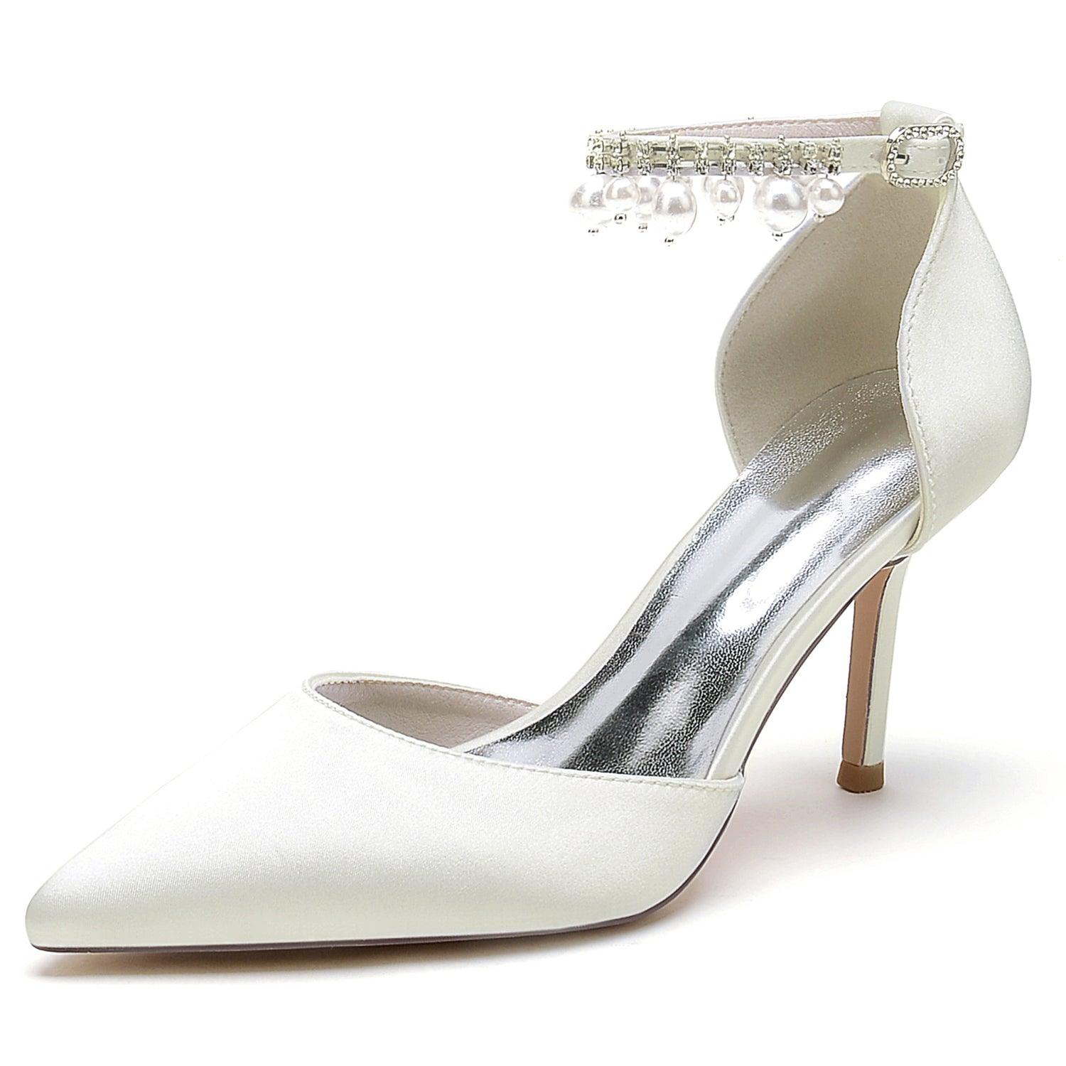 Stiletto Heel 8.5cm Silk-Like Shoes CK0442 - COCOMELODY