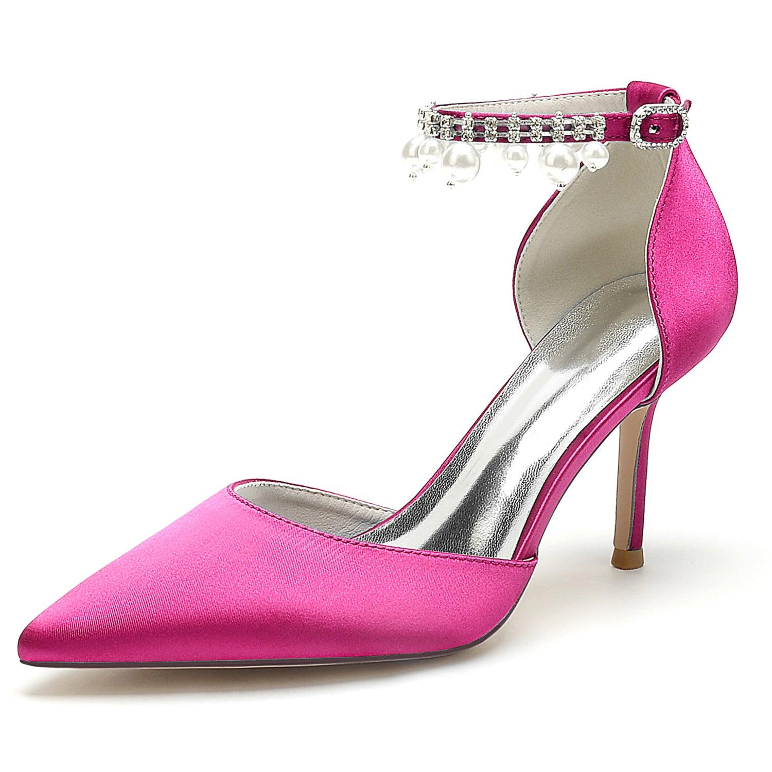 Stiletto Heel 8.5cm Silk-Like Shoes CK0442 - COCOMELODY