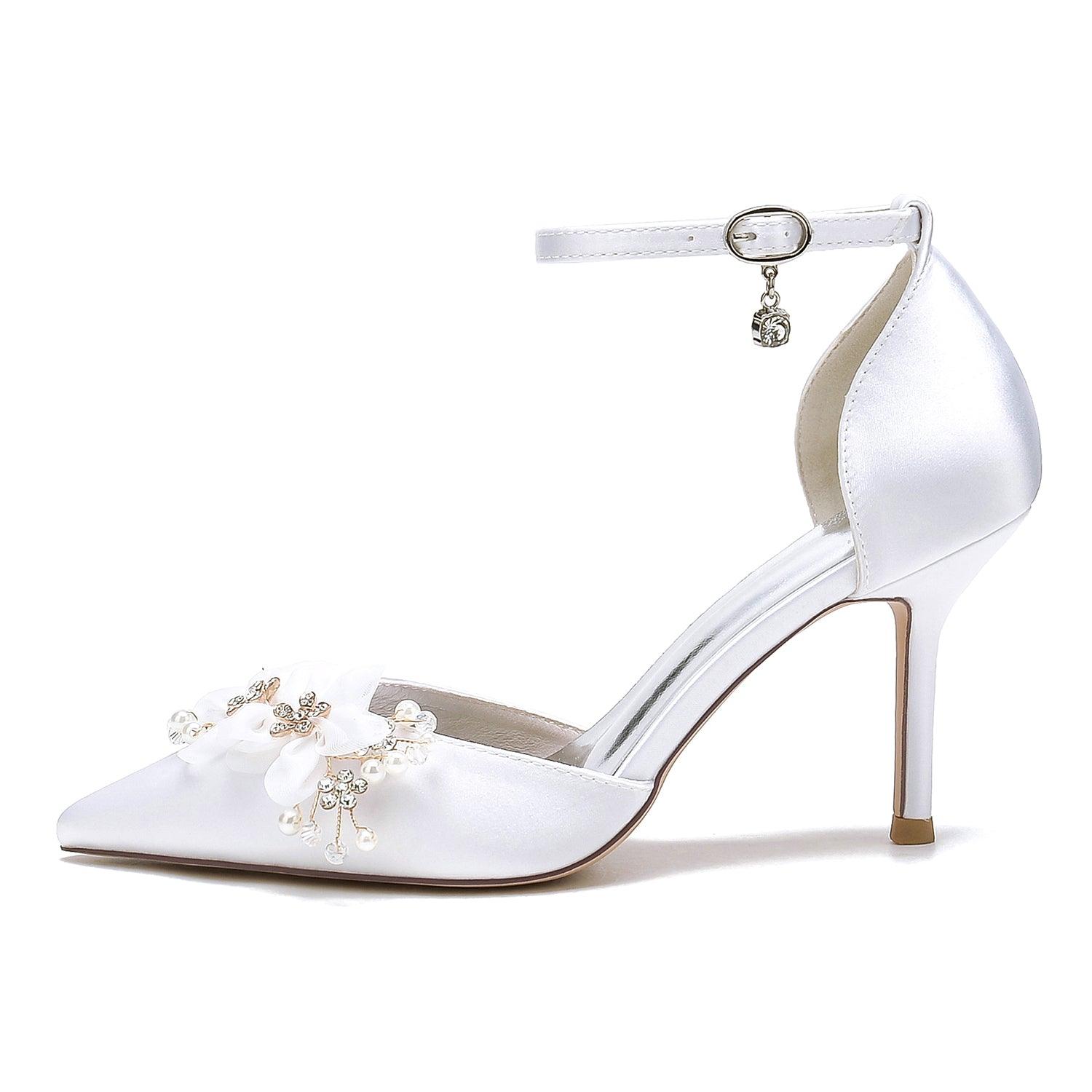 Stiletto Heel 8.5cm Silk-Like Shoes CK0443 - COCOMELODY