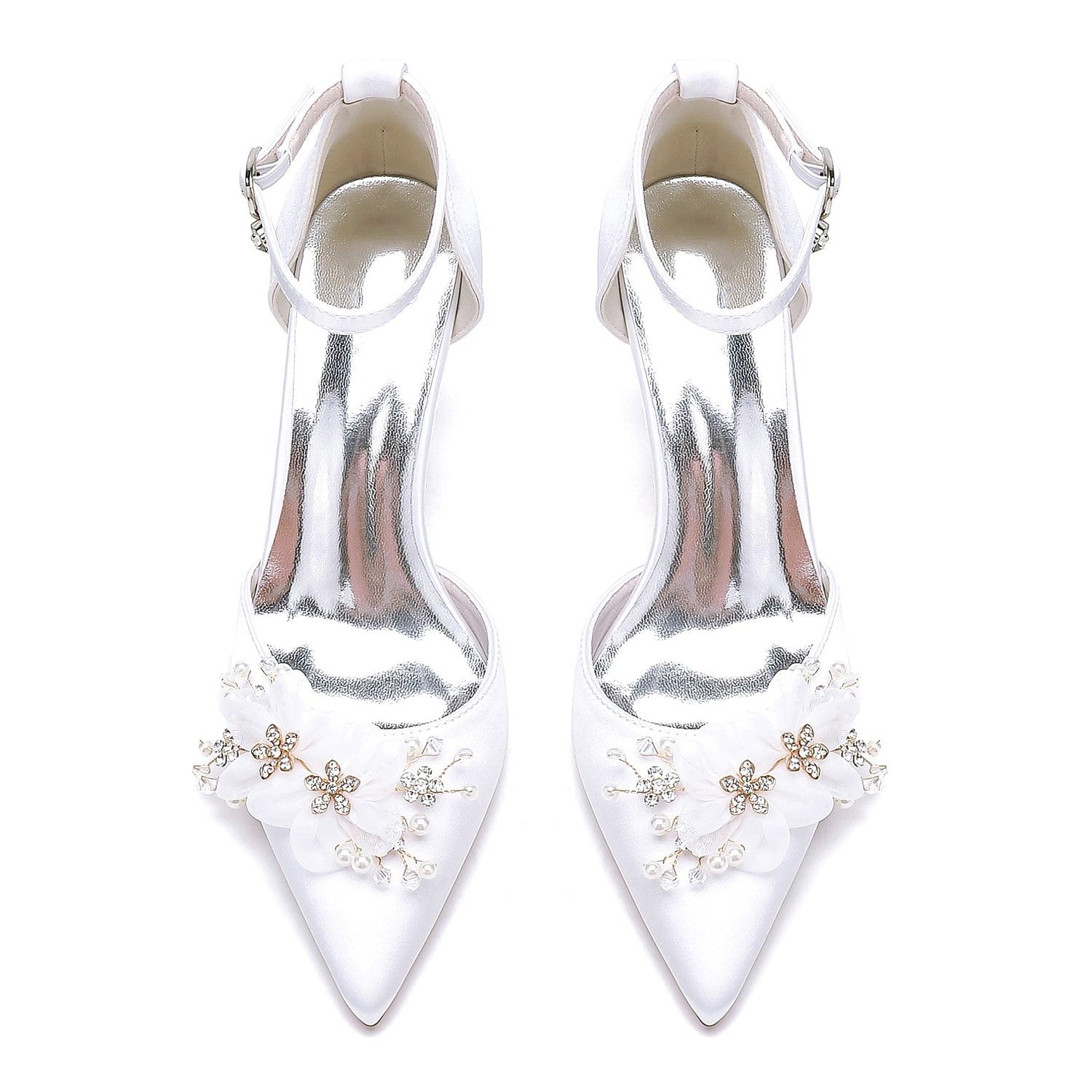 Stiletto Heel 8.5cm Silk-Like Shoes CK0443 - COCOMELODY