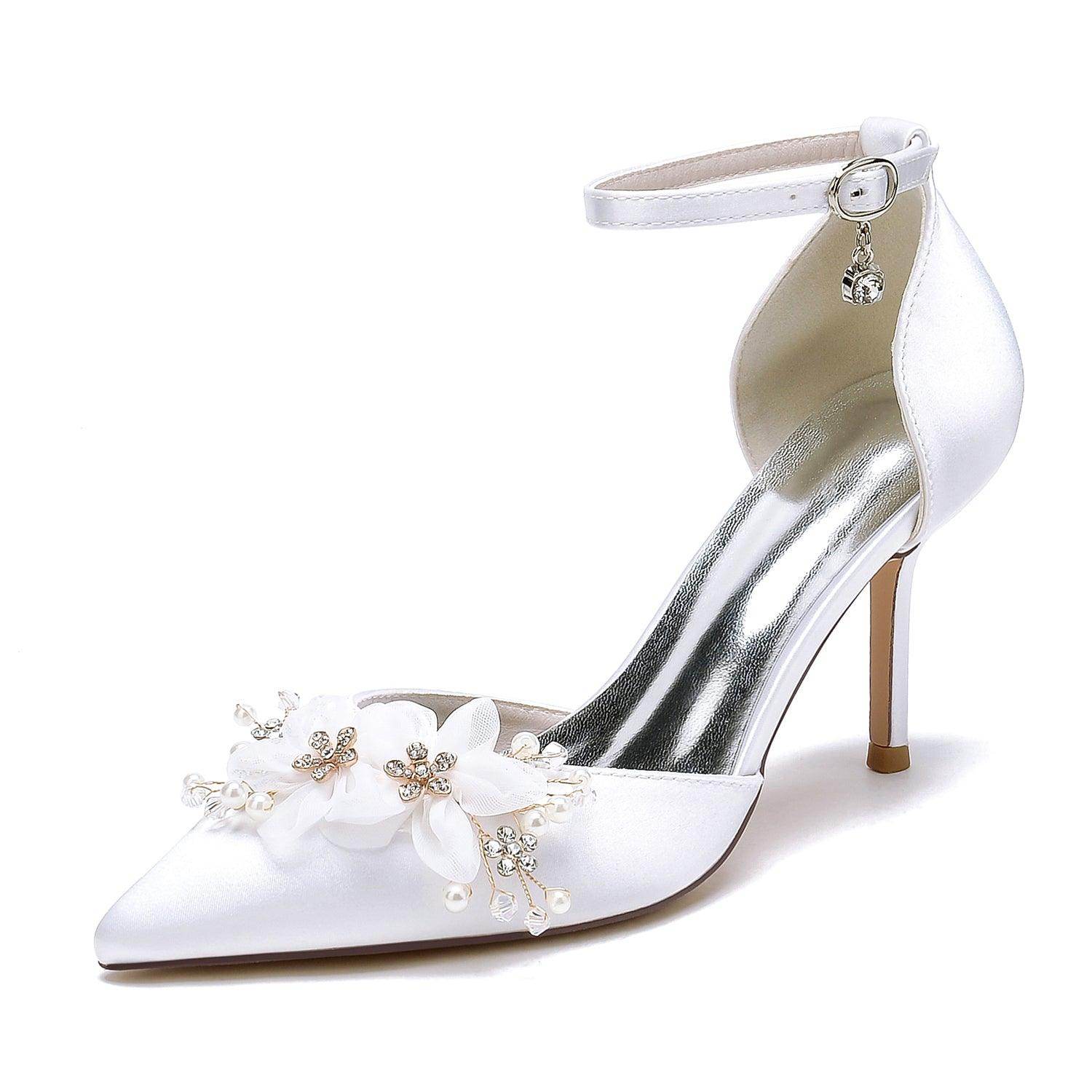 Stiletto Heel 8.5cm Silk-Like Shoes CK0443 - COCOMELODY