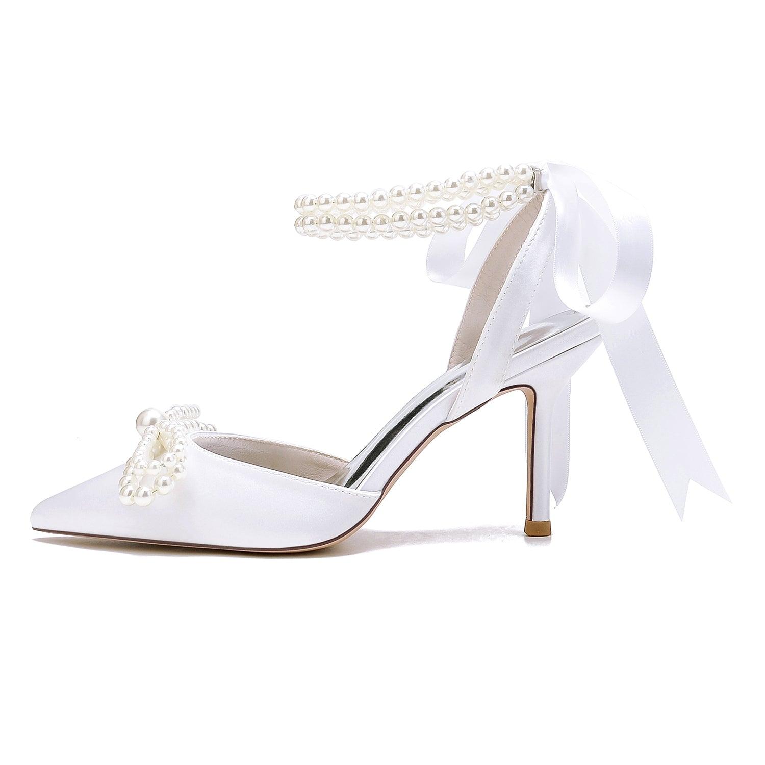 Stiletto Heel 8.5cm Silk-Like Shoes CK0446 - COCOMELODY