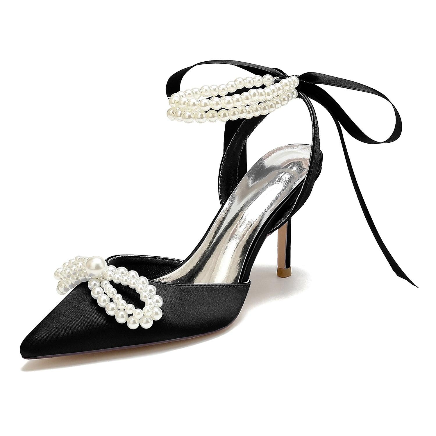 Stiletto Heel 8.5cm Silk-Like Shoes CK0446 - COCOMELODY