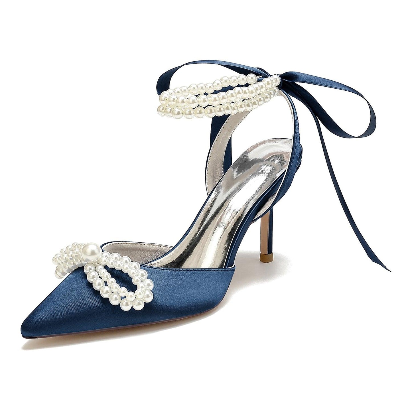 Stiletto Heel 8.5cm Silk-Like Shoes CK0446 - COCOMELODY