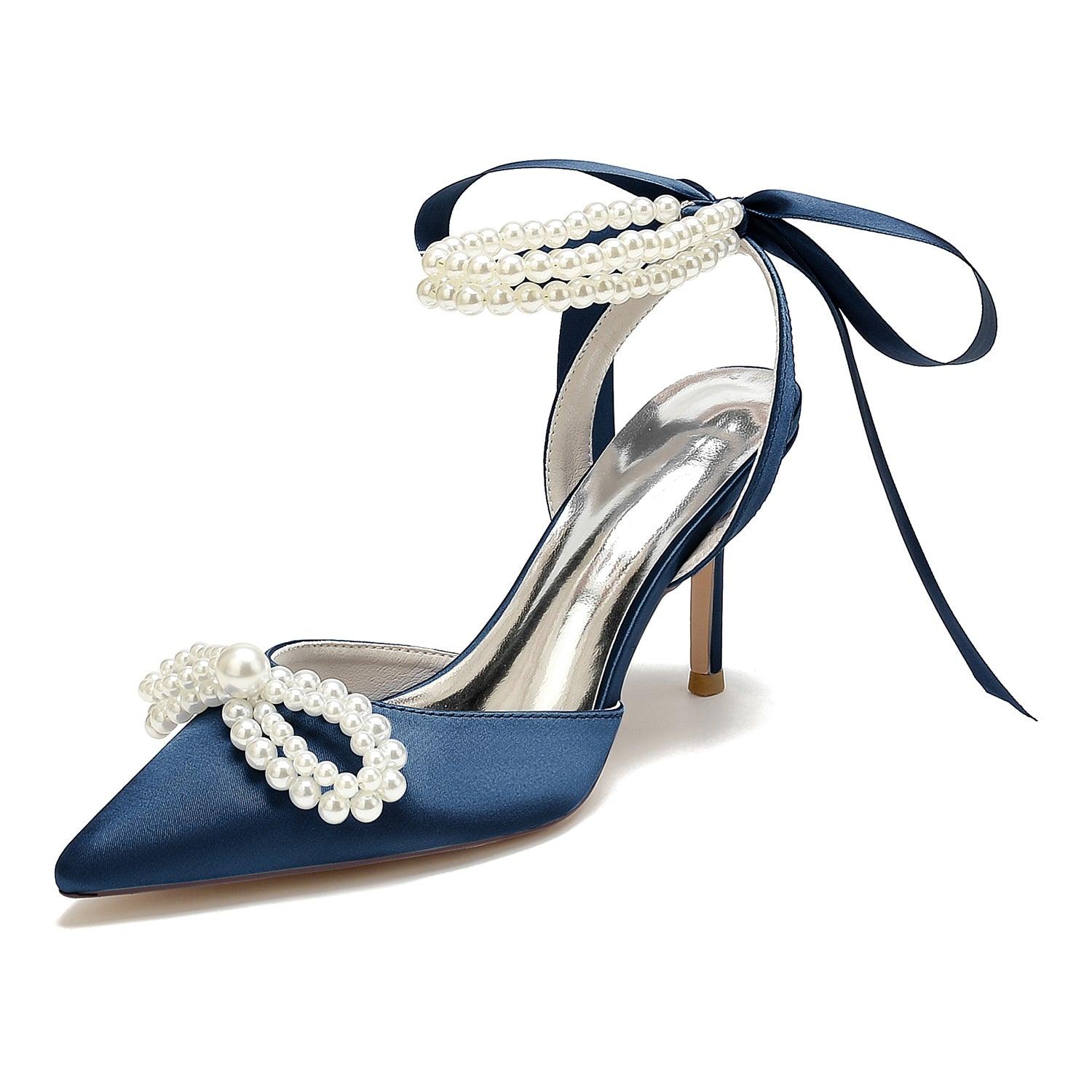 Stiletto Heel 8.5cm Silk-Like Shoes CK0446 - COCOMELODY