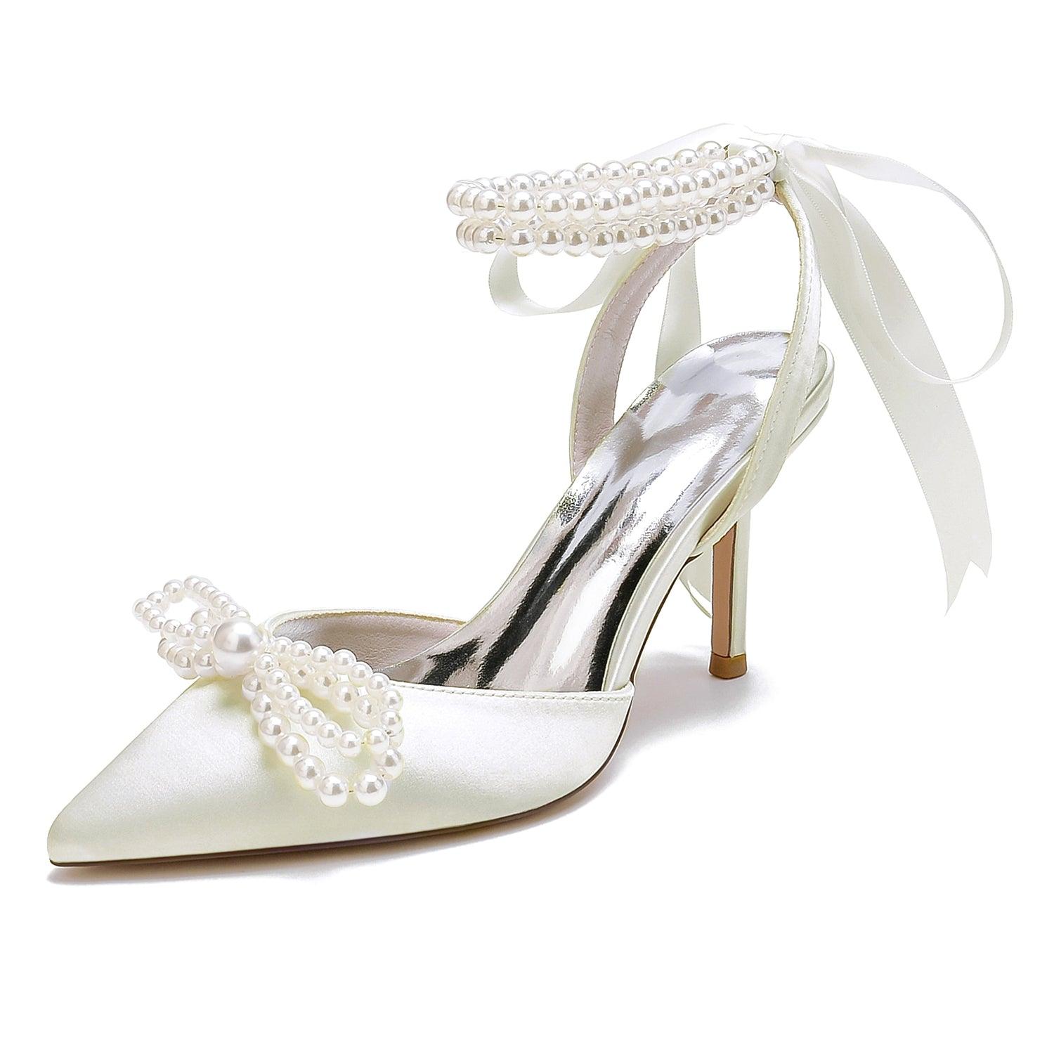 Stiletto Heel 8.5cm Silk-Like Shoes CK0446 - COCOMELODY