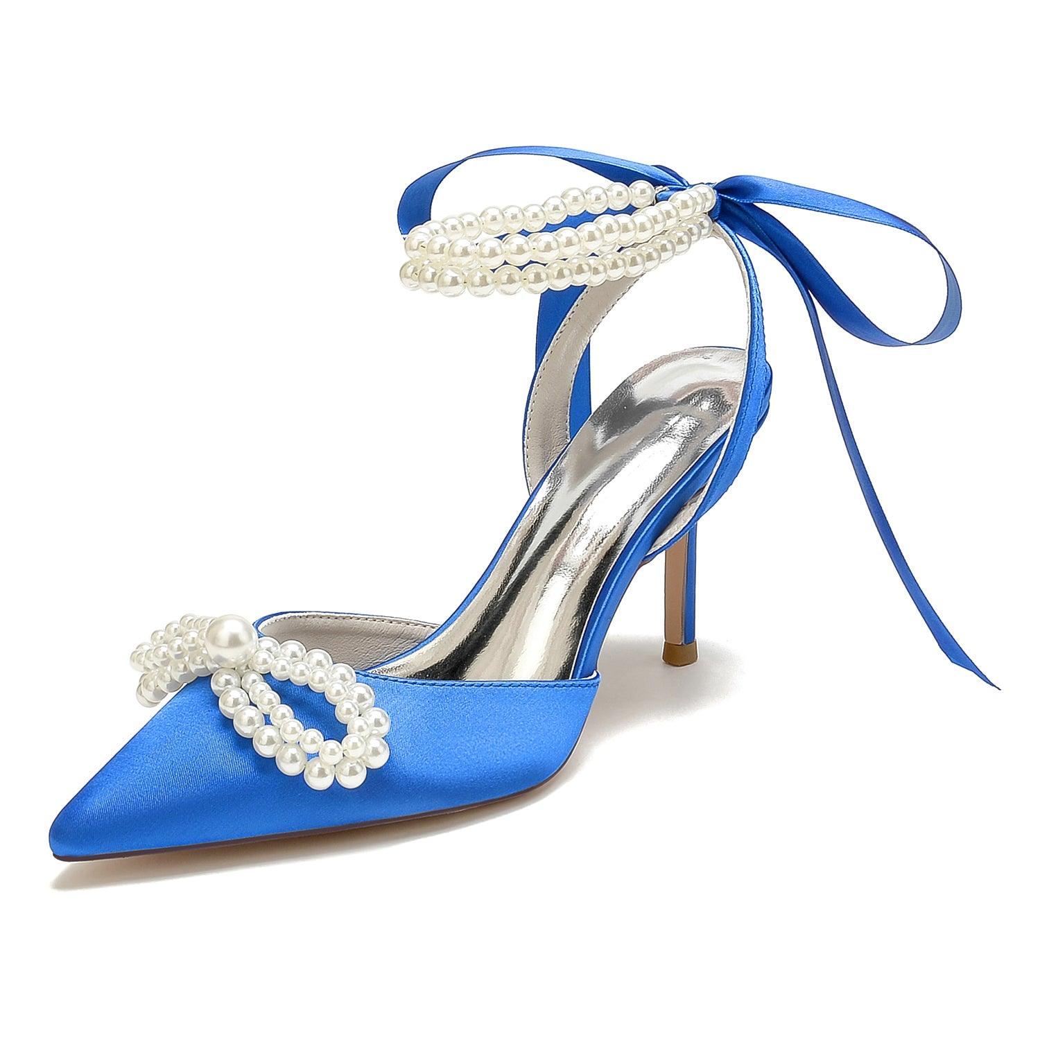 Stiletto Heel 8.5cm Silk-Like Shoes CK0446 - COCOMELODY
