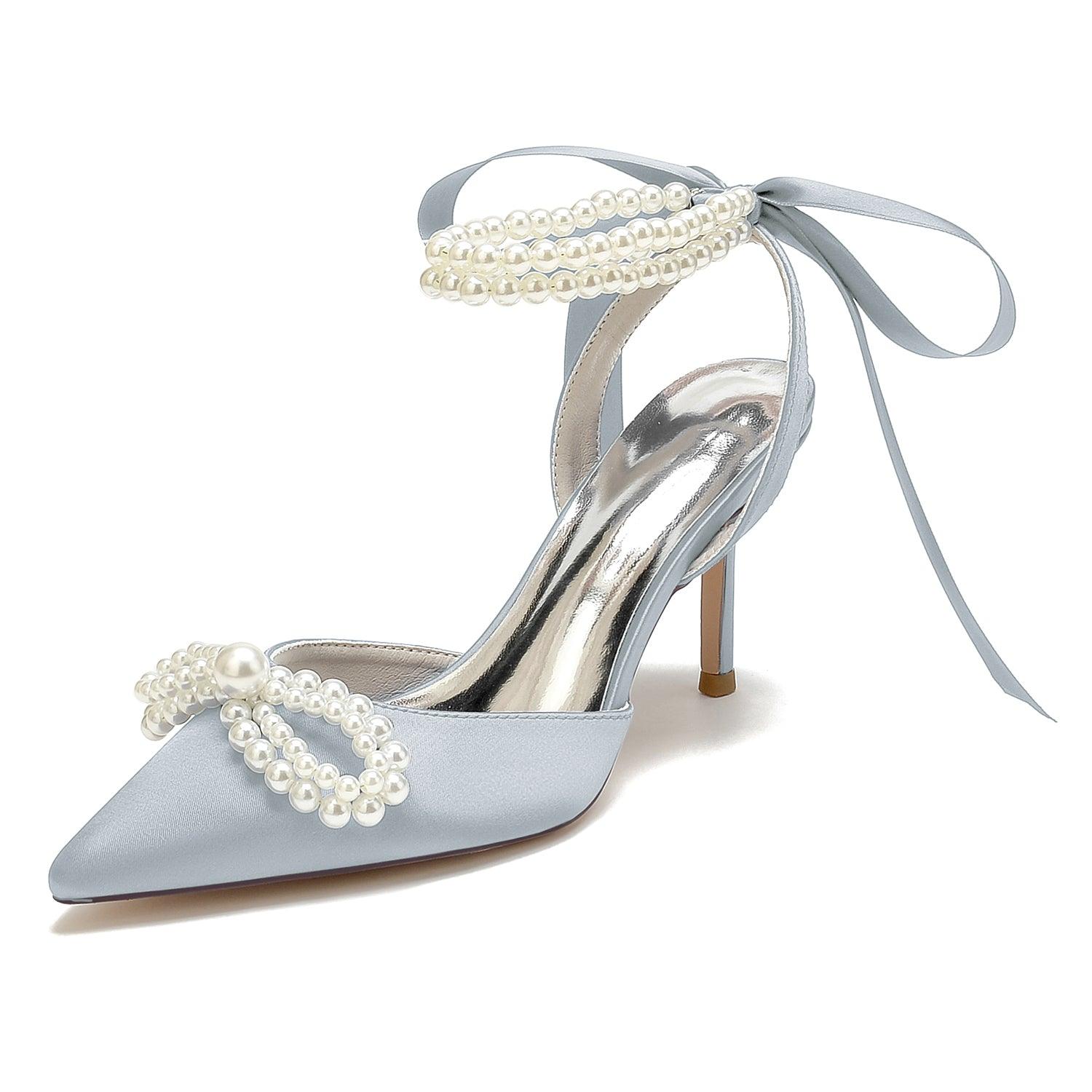 Stiletto Heel 8.5cm Silk-Like Shoes CK0446 - COCOMELODY