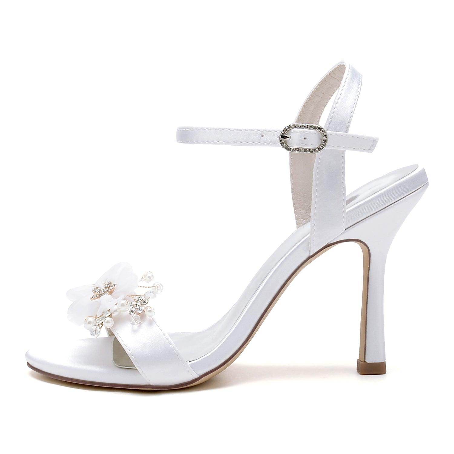 Stiletto Heel 9.5cm Silk-Like Shoes CK0449 - COCOMELODY