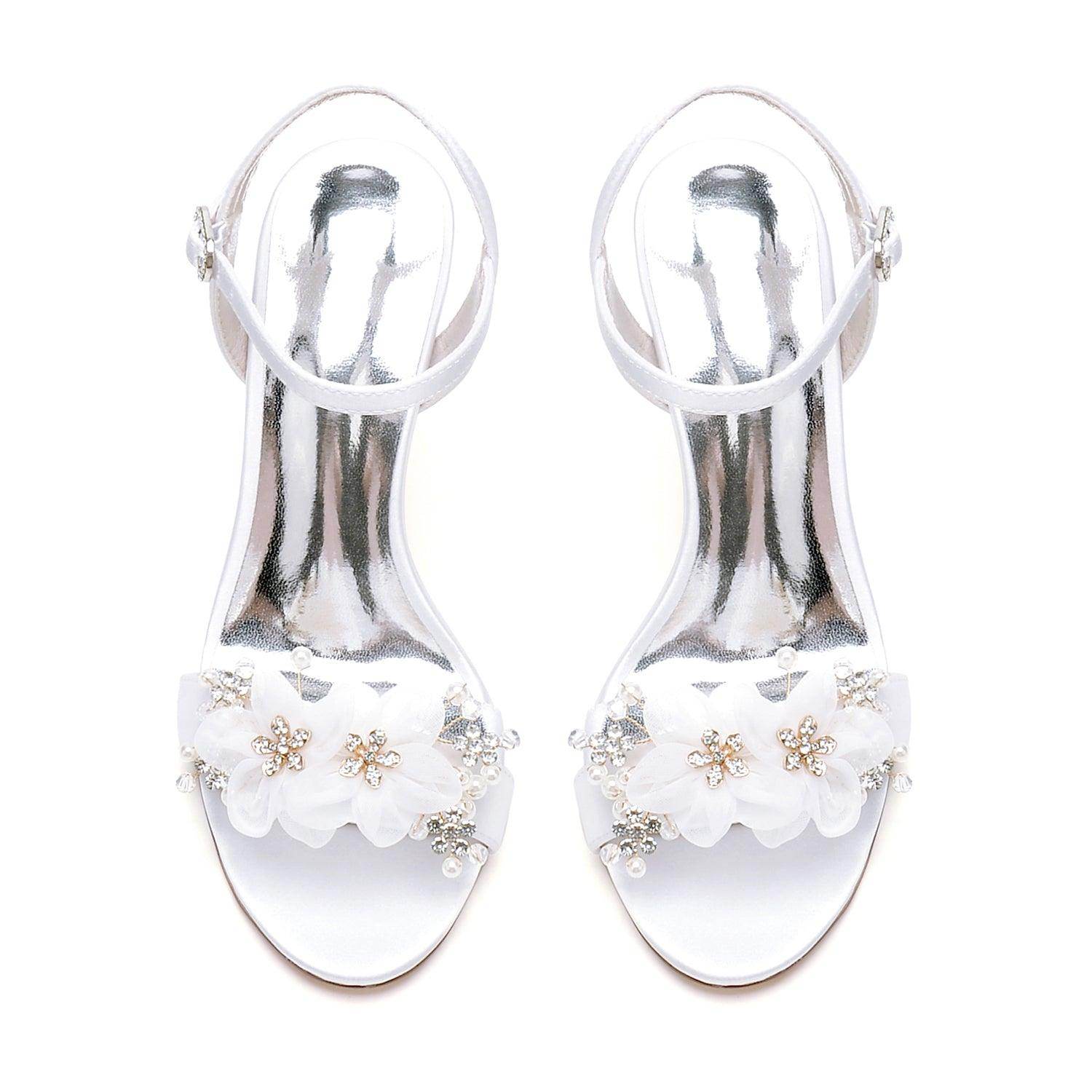 Stiletto Heel 9.5cm Silk-Like Shoes CK0449 - COCOMELODY