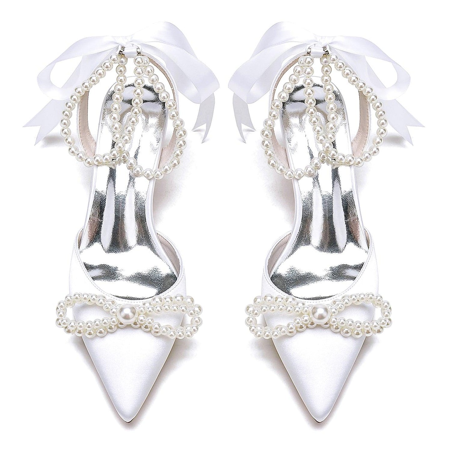 Stiletto Heel 6cm Silk-Like Shoes CK0451 - COCOMELODY