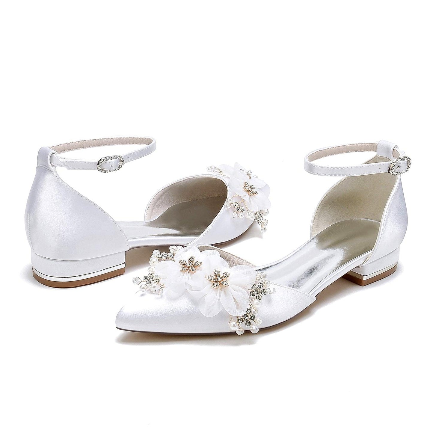 Flat Heel 2.5cm Silk-Like Shoes CK0455 - COCOMELODY