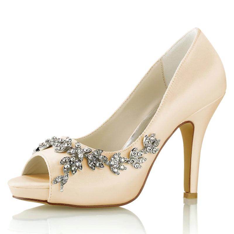 Stiletto Heel 10cm Silk-Like Shoes CK0467 - COCOMELODY