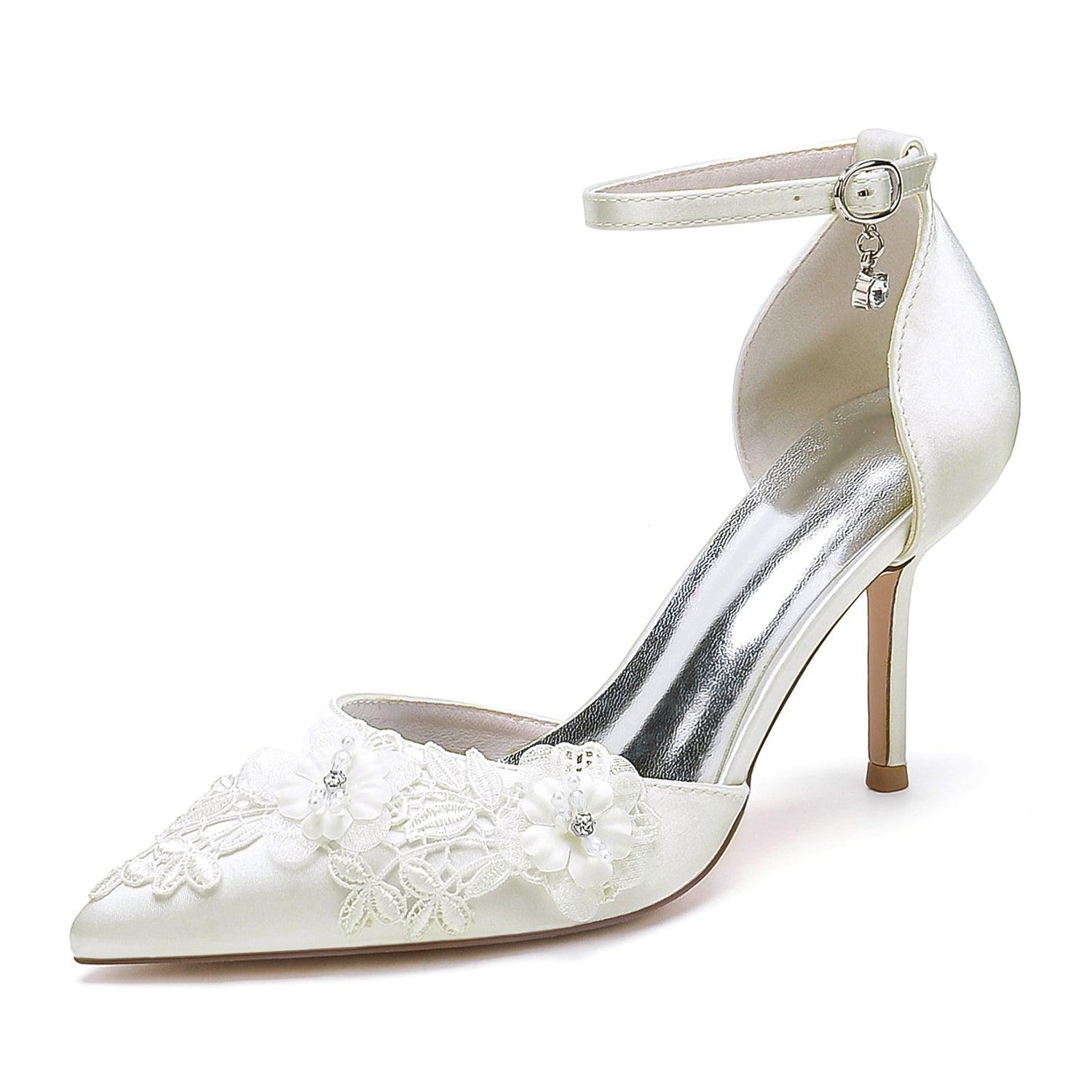 Stiletto Heel 8.5cm Silk-Like Shoes CK0475 - COCOMELODY