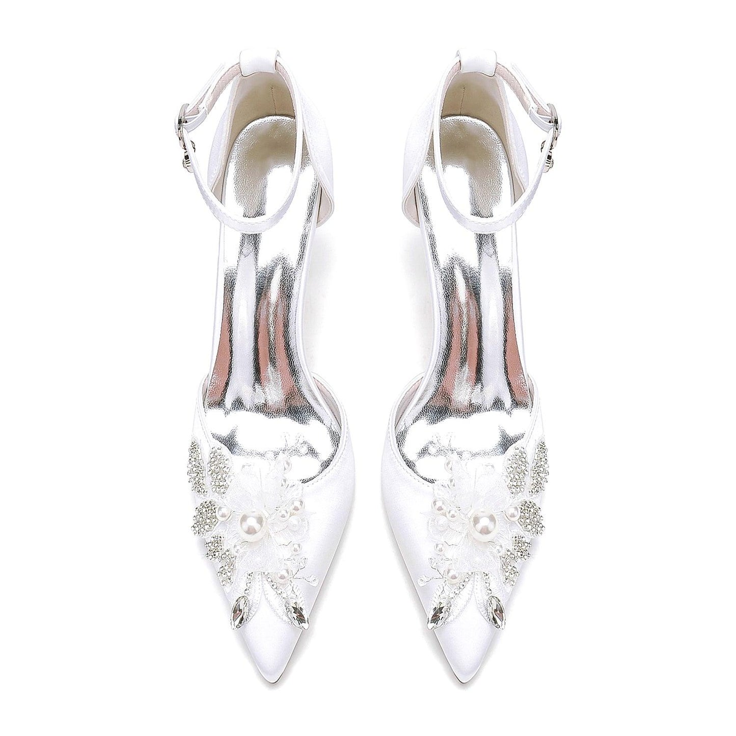 Stiletto Heel 8.5cm Silk-Like Shoes CK0476 - COCOMELODY
