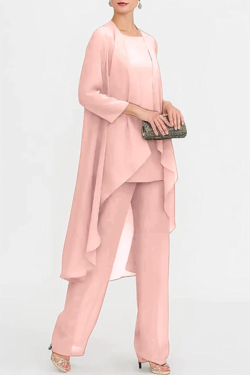 Three-Piece Floor Length Chiffon Mother Dress CM0074 - COCOMELODY