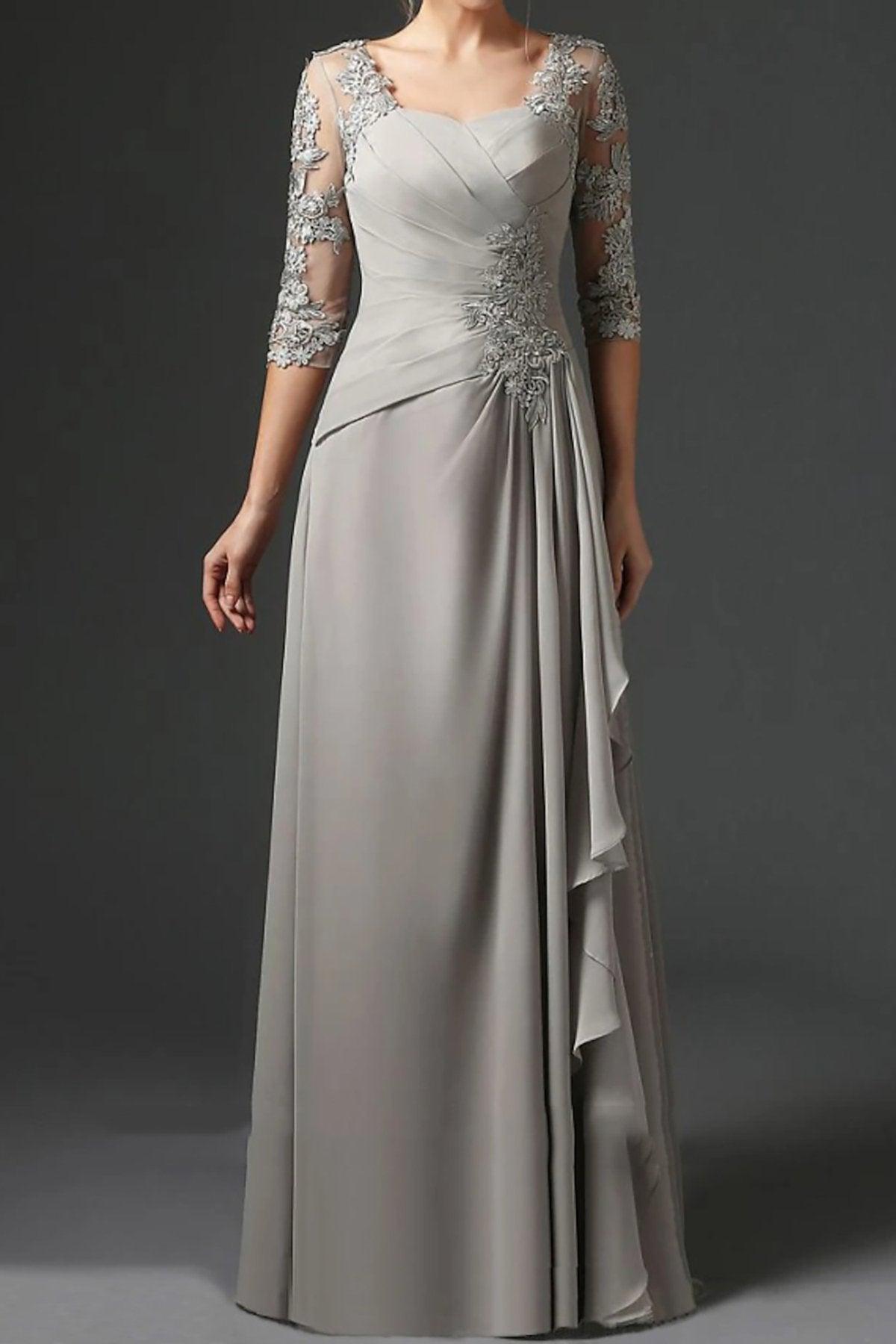 Sheath-Column Floor Length Chiffon Dress CM0075