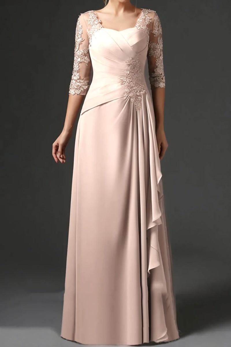 Sheath-Column Floor Length Chiffon Mother Dress CM0075 - COCOMELODY