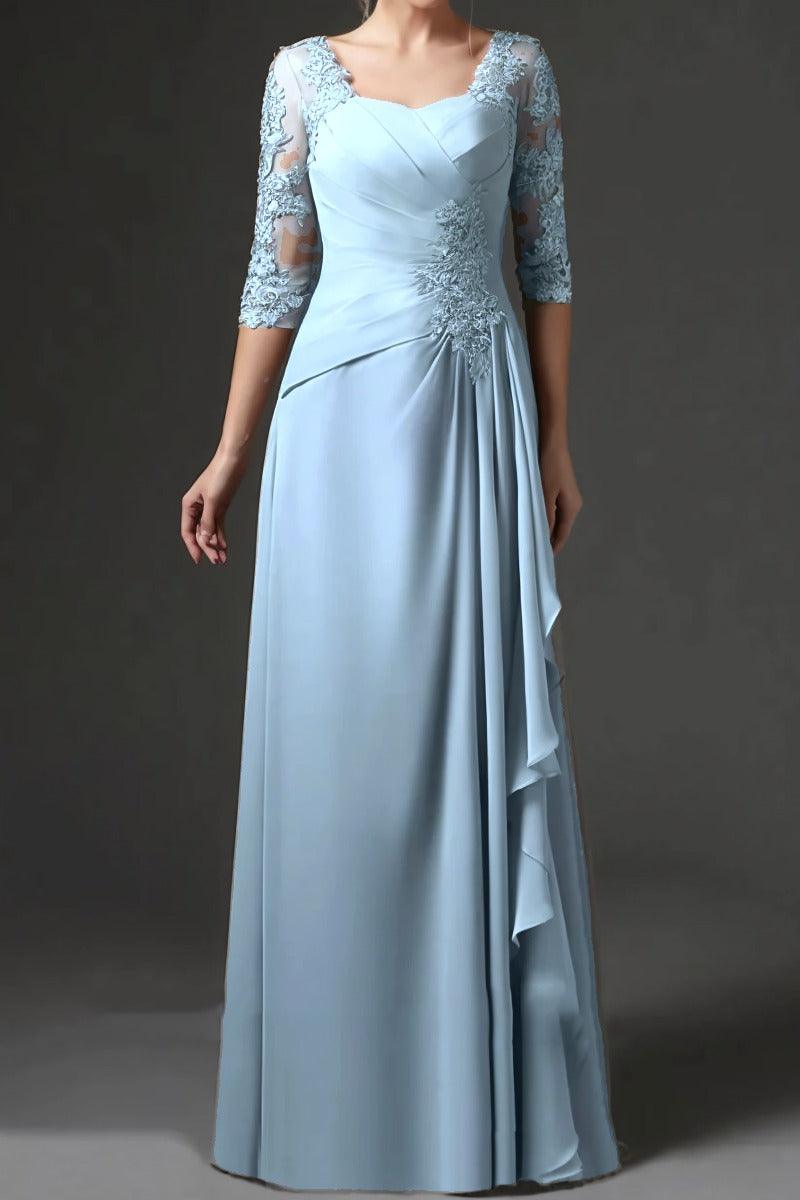 Sheath-Column Floor Length Chiffon Mother Dress CM0075 - COCOMELODY