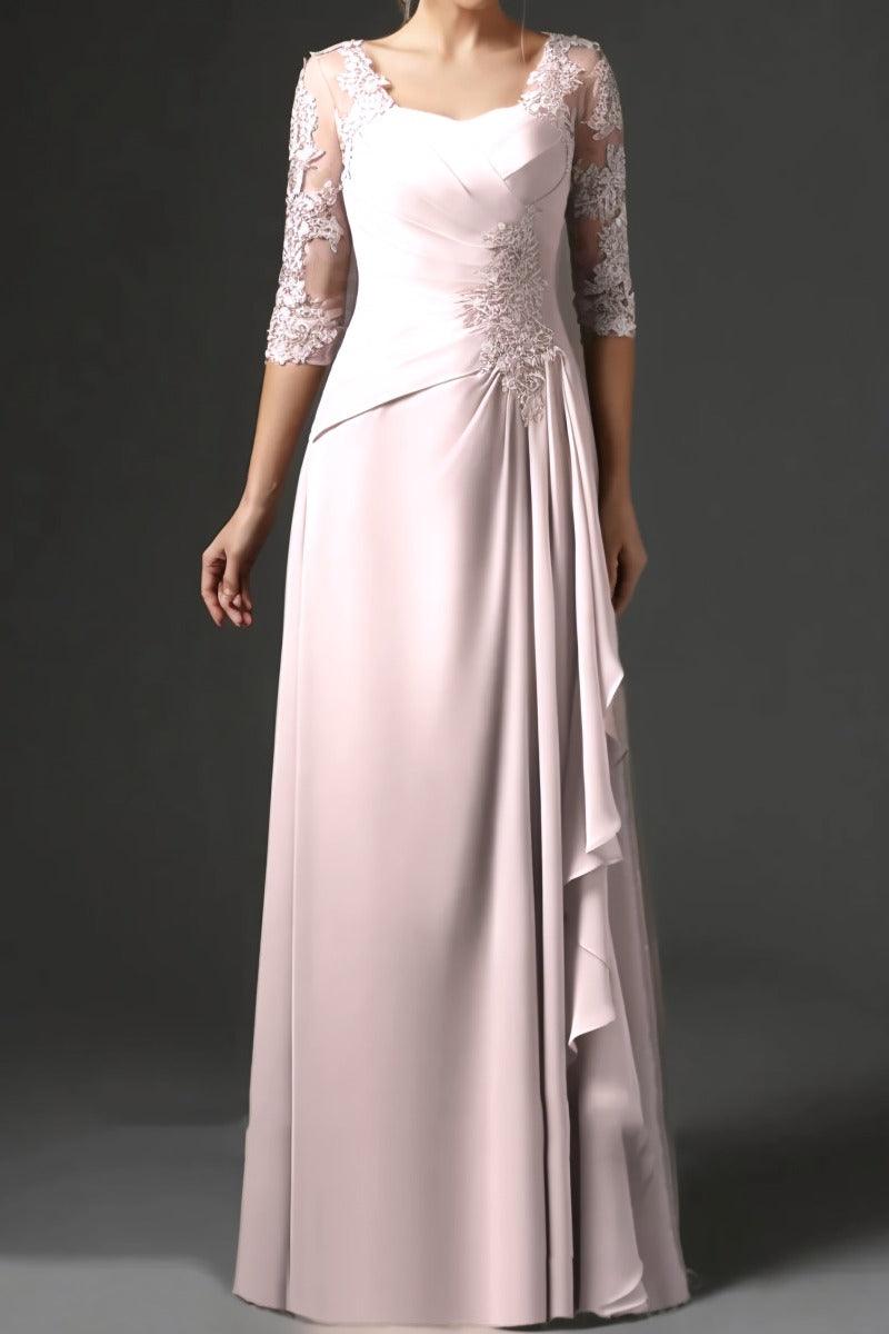 Sheath-Column Floor Length Chiffon Mother Dress CM0075 - COCOMELODY