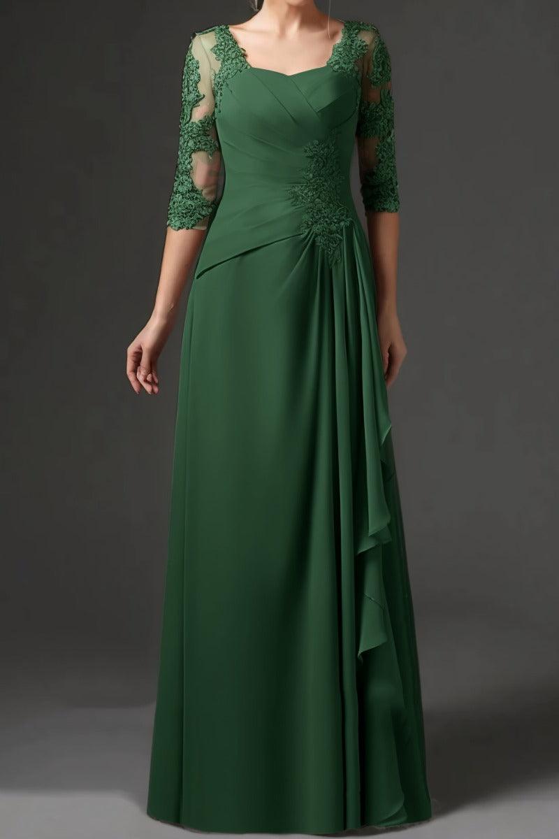 Sheath-Column Floor Length Chiffon Mother Dress CM0075 - COCOMELODY