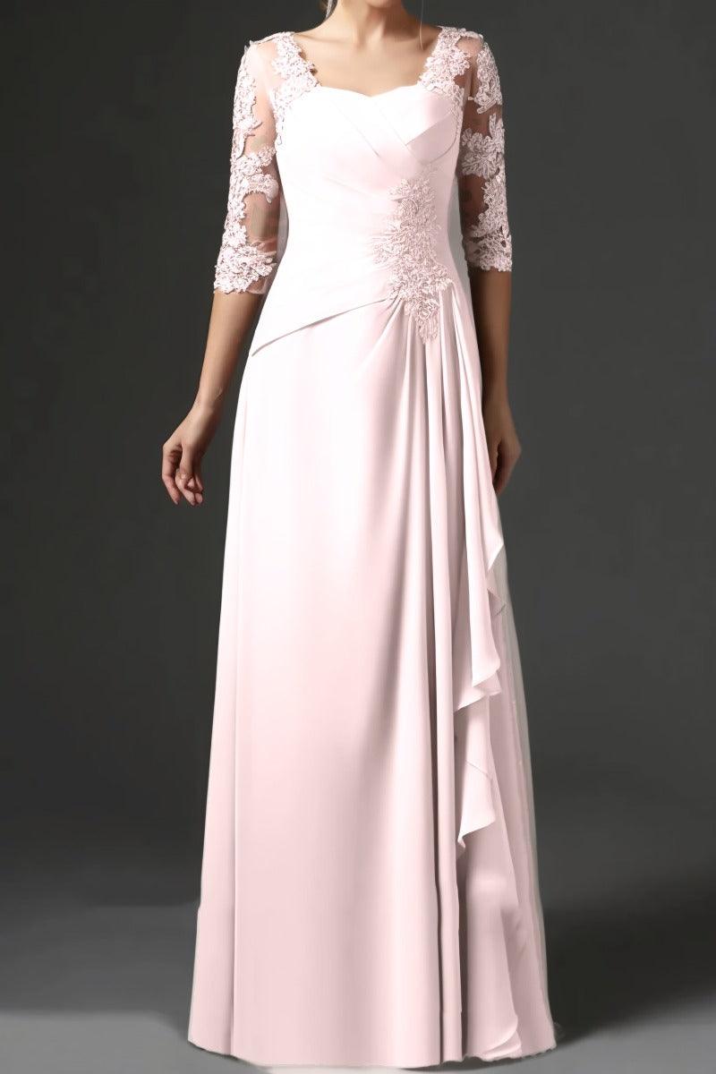 Sheath-Column Floor Length Chiffon Mother Dress CM0075 - COCOMELODY