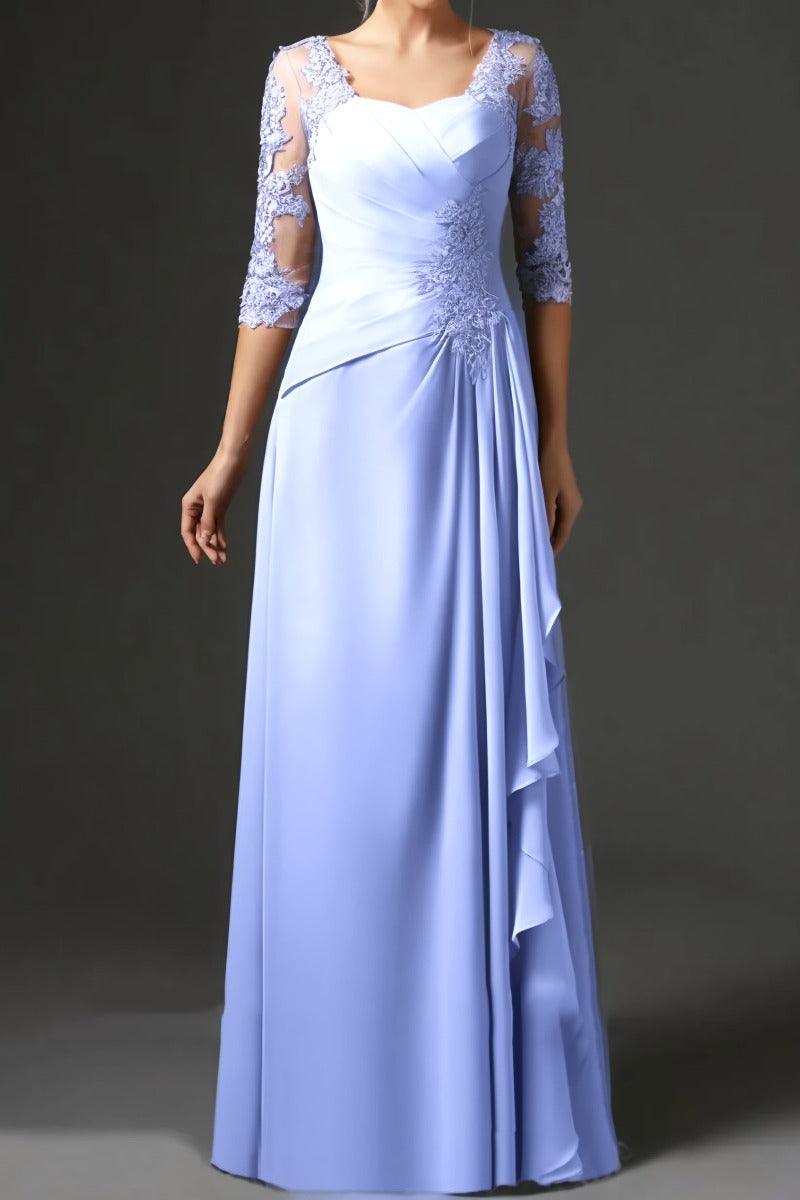 Sheath-Column Floor Length Chiffon Mother Dress CM0075 - COCOMELODY