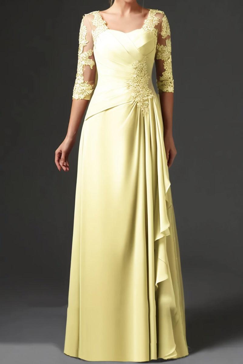 Sheath-Column Floor Length Chiffon Mother Dress CM0075 - COCOMELODY