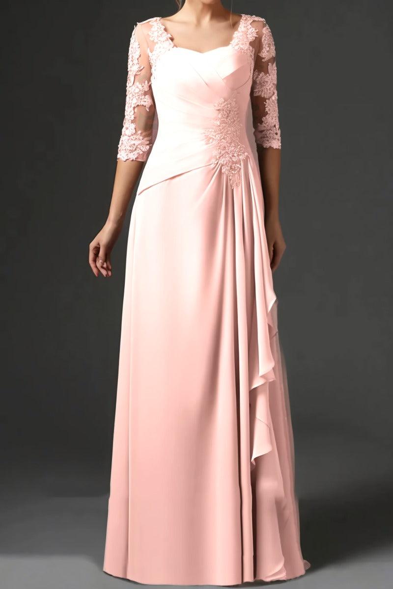Sheath-Column Floor Length Chiffon Mother Dress CM0075 - COCOMELODY