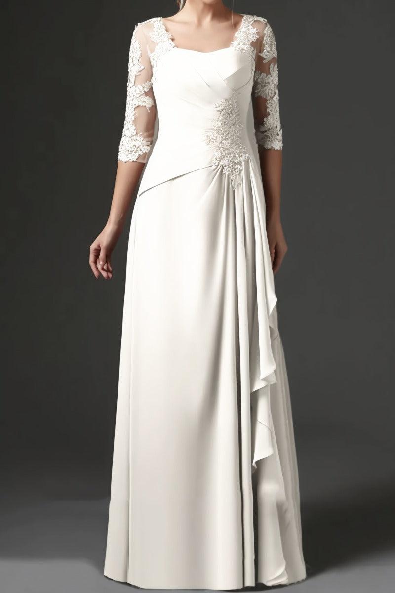 Sheath-Column Floor Length Chiffon Mother Dress CM0075 - COCOMELODY