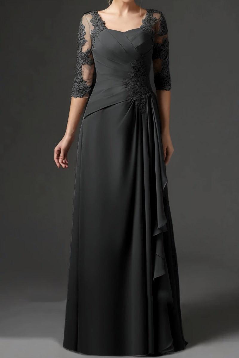 Sheath-Column Floor Length Chiffon Mother Dress CM0075 - COCOMELODY