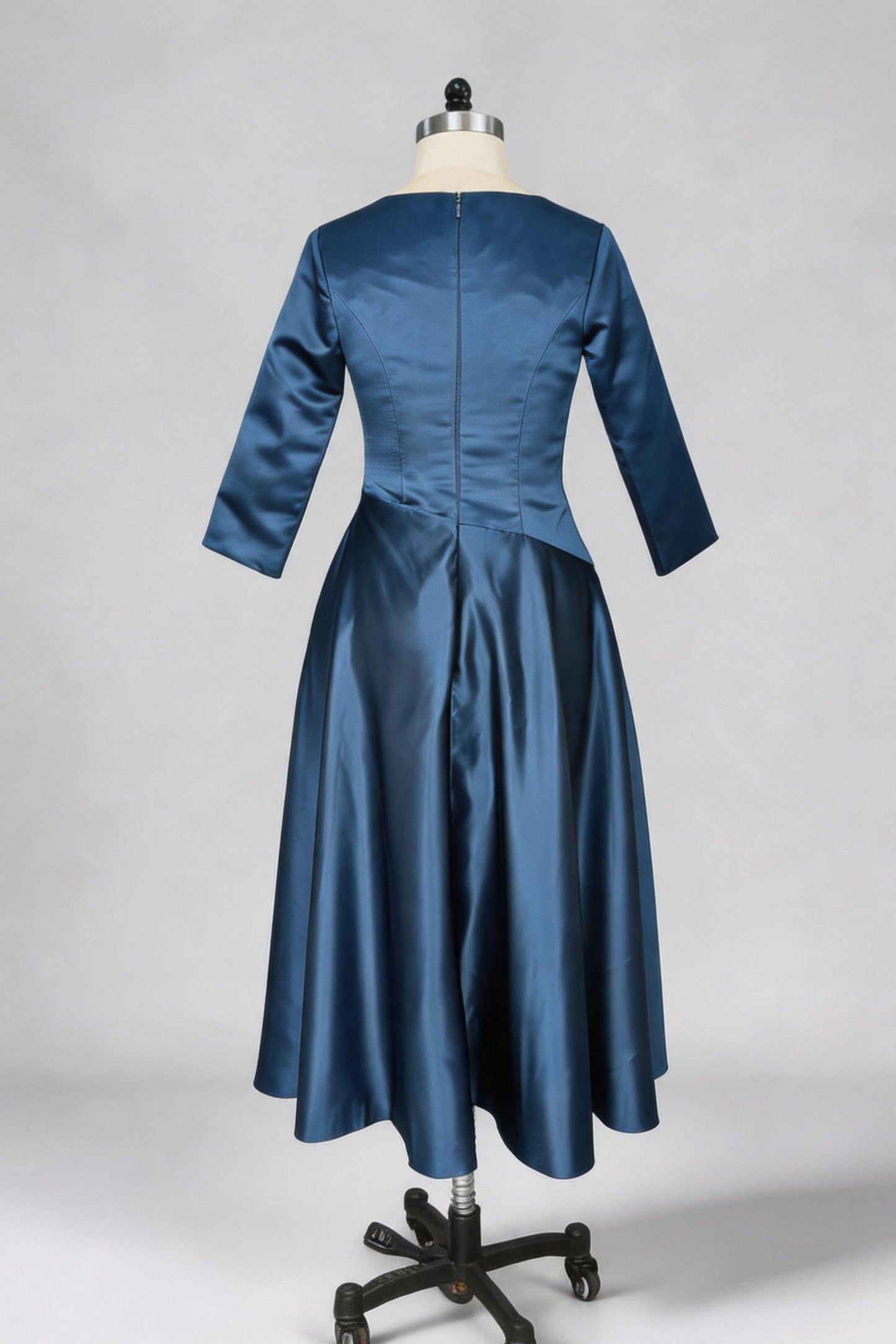 A-Line Tea Length Satin Mother Dress CM0081